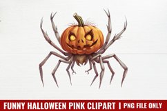 Funny Halloween Pink Clipart PNG Product Image 1