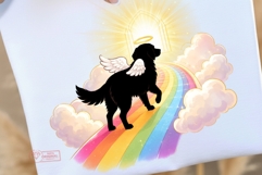 Dog Silhouette Rainbow Bridge Clipart PNG | Pet Memorial Product Image 3