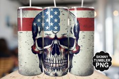 4th Of July Skull Tumbler Design - Patriotic 4th of July Product Image 1