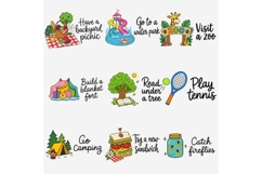Summer Bucket List PNG Bundle | Summer Stickers Clipart Product Image 4