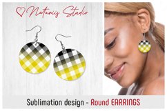 32 BUFFALO PLAID Round &amp; Teardrop EARRINGS Designs. Product Image 12