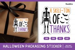 Halloween Small Business Packaging Sticker | A Skeleton Product Image 1