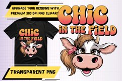 Bold PNG Sublimation Template for Bags , Funny Cow Product Image 1
