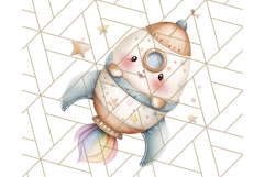 Kawaii Space Vehicles Clipart PNG, Cute Sci-Fi Tech Clip Art Product Image 4
