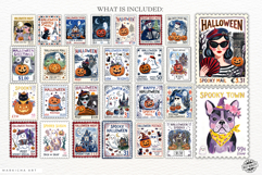 Halloween Postage Stamps Clipart Product Image 4