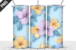 Flowers Tumbler Wrap | Sublimation Design | Tumbler PNG Product Image 1