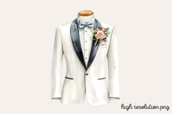 White Wedding Watercolor Clipart PNG Product Image 1