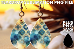 Joyful Teardrop Earrings Gift Ideas, Watercolor Pattern Product Image 1