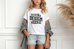 Girl T-shirt Mockups, Baby Mock Up, Styled Stock Mockup Product Image 1