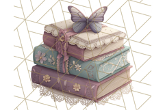 Cottagecore Butterfly and Book PNG Clipart Reading Elements Product Image 4