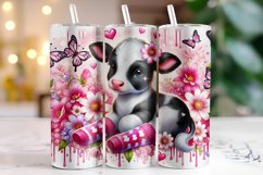 Cow Valentine's Day Tumbler Wrap Sublimation Product Image 1