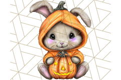 Halloween Bunny Clipart, Cute Bunnies in Costumes PNG Product Image 4