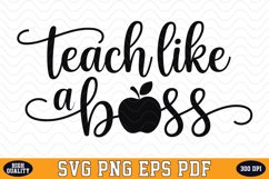 Teach like a Boss SVG | Quotes | SVG Cut files Product Image 1