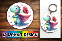 Radiant Circle Ornaments PNG, Dino Product Image 1