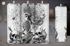 Mermaid Skeleton Tumbler Wrap Sublimations, 20 oz Product Image 4