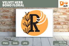 Velvet Herb Boho Floral Monogram Product Image 1