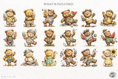 Summer Teddy Bear Clipart Product Image 4