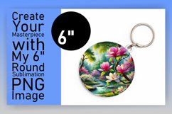 Elegant Round Design for Keychains , Flower Product Image 1