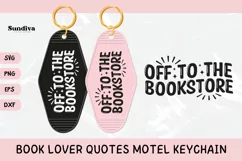 Book Lover Motel Keychain SVG | Off To The Bookstore Product Image 1
