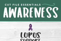 Lupus svg - a lupus awareness svg with purple ribbon Product Image 5