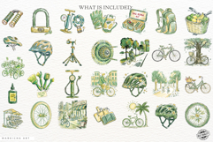 Summer Bicycling Set Clipart Product Image 4