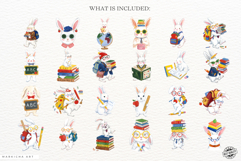 Back To School Bunny Clipart Product Image 4