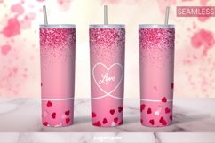 Valentine’s Glitter Tumbler Sublimation | Skinny 20 oz Product Image 2