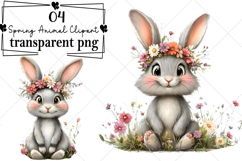 Whimsical Spring Animal Clipart Watercolor PNG Product Image 1
