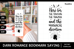 Dark Romance Bookmark Saying SVG | Here For The Tension Product Image 1