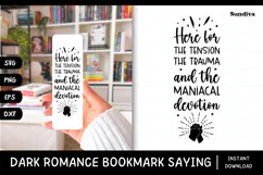Dark Romance Bookmark Saying SVG | Here For The Tension Product Image 1