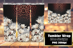 GLAMOROUS 20oz Tumbler PNG Design , Leopard Print Product Image 1