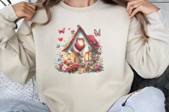 Valentines Day Fairy Houses Clipart PNG Product Image 1