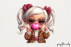 Lazy Pink Leopard girl for Clipart PNG Product Image 1