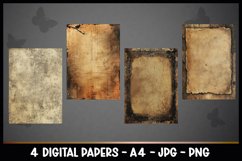 4 Vintage Digital Papers I Junk Journal Pages Product Image 2