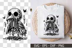 A Melting Bird Skeleton Character - Skeleton SVG Product Image 1
