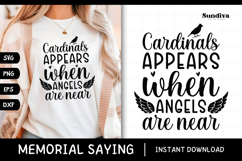 Heartfelt Memorial Quote SVG | Cardinals Appears Product Image 1