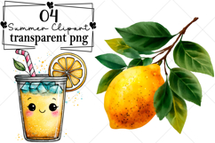 Whimsical Summer Clipart Watercolor PNG Product Image 1