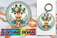 Sweet Sublimation Round Ornaments, Giraffe Product Image 1