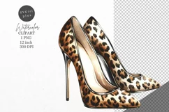 Christmas clipart, Shoes clipart, Leopard print Product Image 1