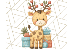 Safari Christmas PNG Clipart, Cute Jungle Animal Art Product Image 4