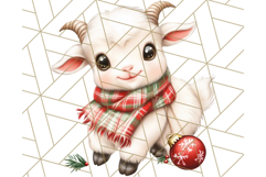 Vintage Christmas Clipart PNG, Cute Animals Holiday Elements Product Image 4