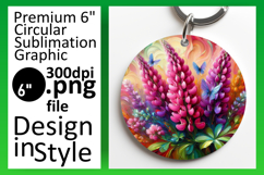 Charming Round Design for Sublimation , Flowers Product Image 1