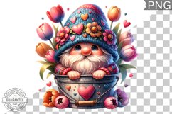 Spring Gnome Sublimation - Clipart PNG Design Product Image 1