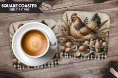 Farm Animals Square Coaster PNG Bundle, Farm Animals PNG Product Image 15