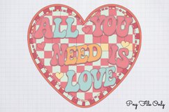 All you need is love PNG, Retro Valentine Sublimation Product Image 1