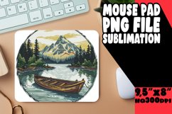 Sublimation Mouse Pad Design Scenic Landscape Art PNG Product Image 1