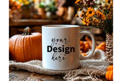 Thanksgiving 11oz white blank Coffee Mug Mockup Product Image 1