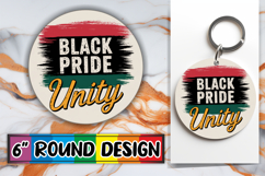Whimsical Round Keychain Sublimation PNG, Juneteenth Product Image 1