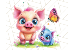Cute Animal Friends Clipart PNG, Bright Spring Animal Duos Product Image 4