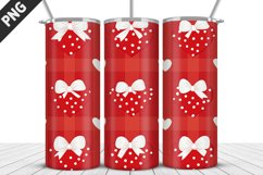 Red Plaid Tumbler Design | Valentine&#039;s Day Tumbler Wrap Product Image 5